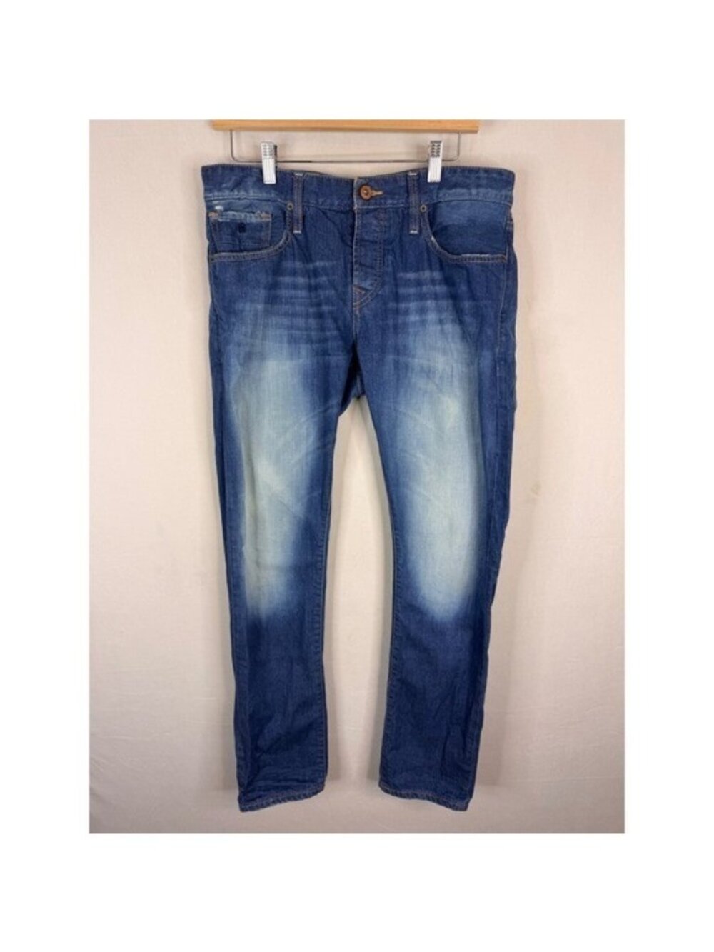 Scotch & Soda Amsterdams Blauw Ralston Slim Fit Jeans Mens 32x34 Blue Denim NWT